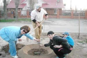 В Волгограде активисты ТОСа обустраивают волжскую Швейцарию