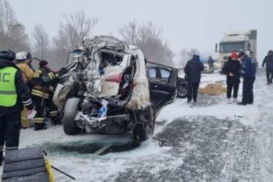 Два человека погибли в массовой аварии на трассе в Волгоградской области