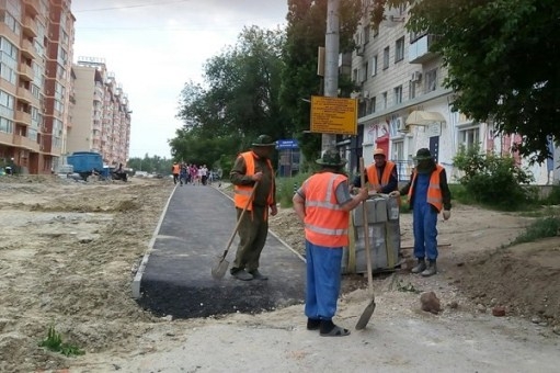 На улице Циолковского в Волгограде начато строительство дороги