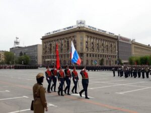 В Волгограде около 1500 человек приняли участие в параде Победы