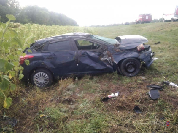 В Волгоградской области при опрокидывании иномарки пострадала женщина