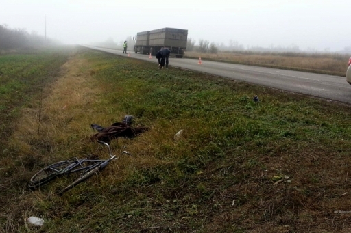 Под Волгоградом водитель большегруза сбил велосипедиста и скрылся