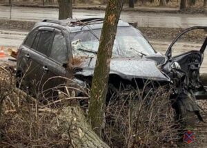 В Волгоградской области иномарка влетела в железобетонный столб