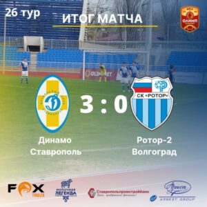 Волгоградский «Ротор-2» крупно уступил на выезде