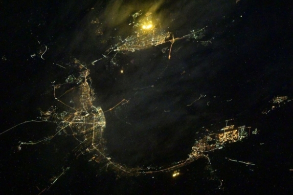Ночной Волгоград снова сфотографировали из космоса