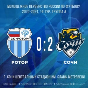 Дублеры волгоградского «Ротора» уступили резервистам «Сочи»