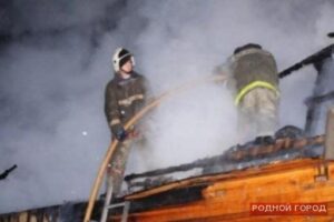 Дом и автомобиль ночью сгорели на юге Волгограда