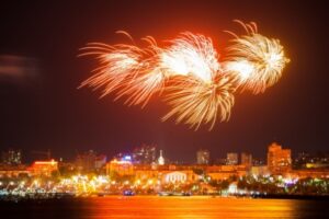В новогоднюю ночь волгоградцев порадует красочный фейерверк