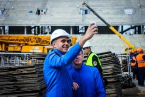 Игроки «Ротора» посетили стройплощадку стадиона «Волгоград Арена»