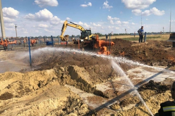 В Волгоградской области горел подземный магистральный газопровод