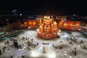 Волгоградцы встретили Новый год с молитвой в Александро-Невском соборе