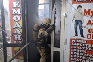 На Качинском рынке потушили пожар