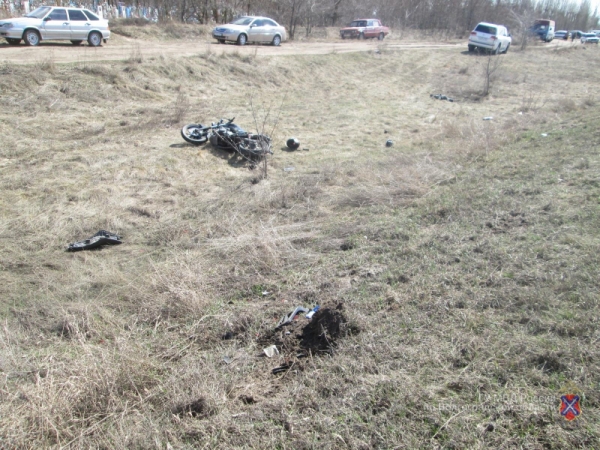 Под Волгоградом мотоциклист попал в аварию