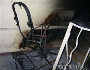 В Волгоградской области неизвестные подожгли детскую коляску