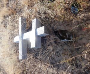 Под Волгоградом надгробия испортили сатанисты?