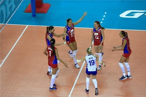 Российские волейболистки выиграли 3 матча в Калининграде