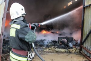 Во время пожара под Волгоградом погиб мужчина