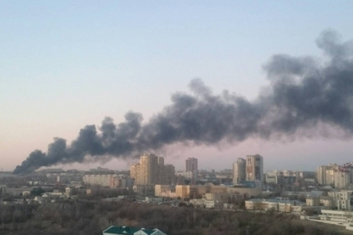 Пожар на лакокрасочном складе Волгограда локализован