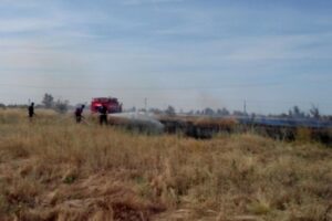 Под Волгоградом локализован крупный ландшафтный пожар