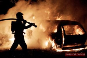 Ночью в Волгограде из-за замыкания дотла сгорела Honda