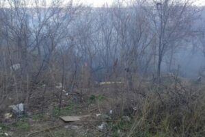 Волгоградка вывела мальчика из горящего оврага