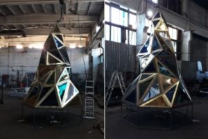 В центре Волгограда 30 ноября установят техно-елку