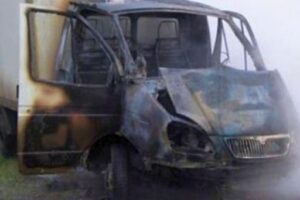 Под Волгоградом на трассе А-260 сгорела грузовая «Газель»
