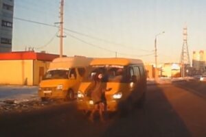 На волоске от опасности: волжанка перебежала дорогу в сантиметре от машины
