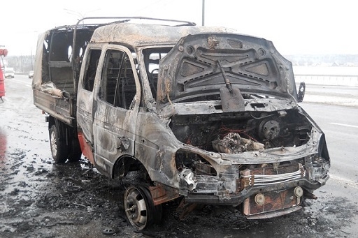 В Волгограде сгорела старенькая «Газель»