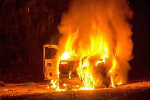 Под Волгоградом сгорел отечественный автомобиль