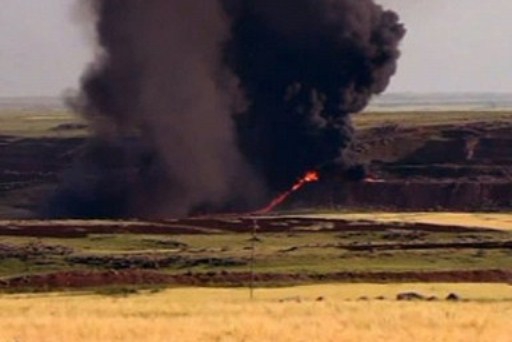 В Камышинском районе потушили пожар на нефтяной скважине