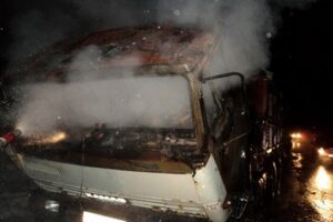 На трассе под Волгоградом горел грузовик