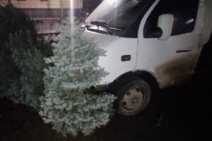 Водитель «Газели» не справился с управлением и разрушил элементы благоустройства